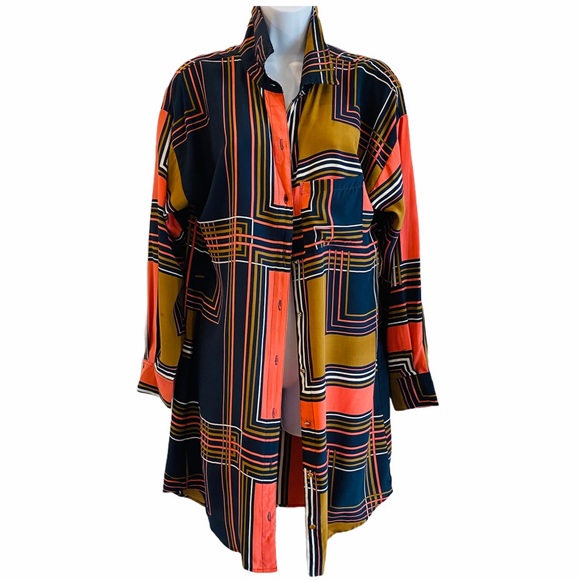 Gorgeous Charlie Jade Modern Print Pure Silk Dres - Picture 1 of 12
